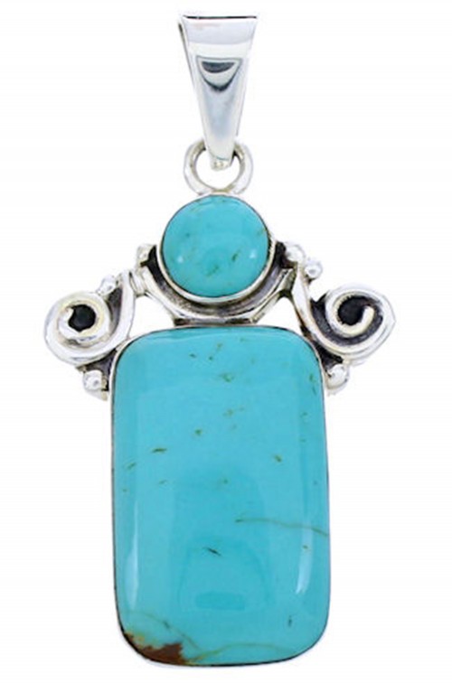 Sterling Silver Turquoise Southwest Pendant DW71674