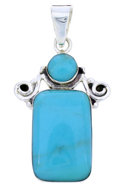 Sterling Silver Turquoise Jewelry Pendant DW71678