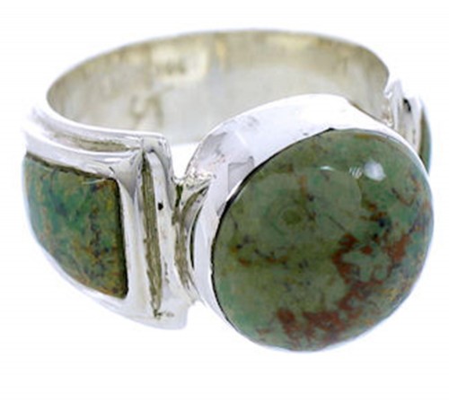 Southwest Turquoise Silver Ring Size 5-3/4 BW71064