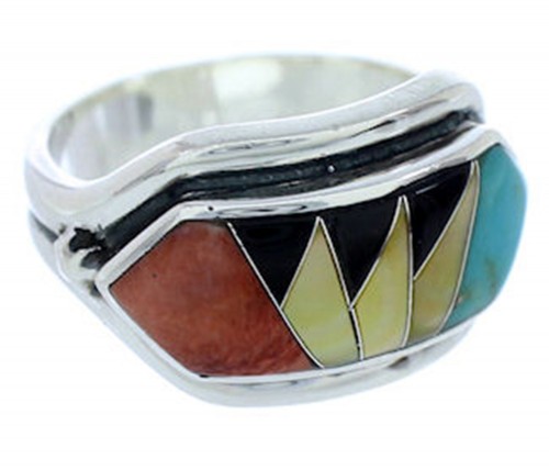 Southwest Jewelry Multicolor Ring Size 7-1/2 YS72396