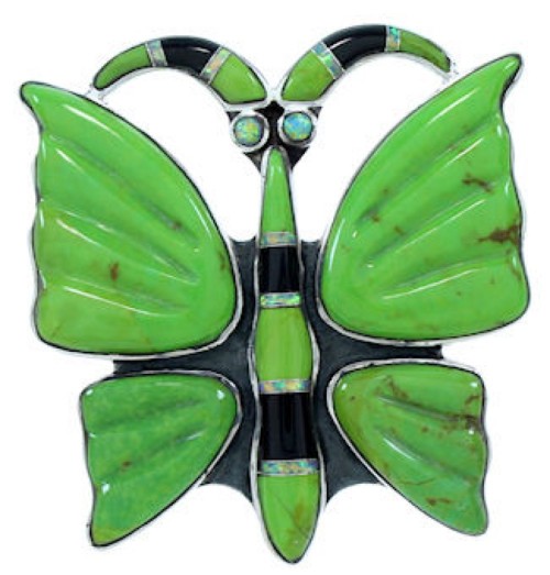 Multicolor Butterfly Silver Large Statement Ring Size 8-3/4 YS72623