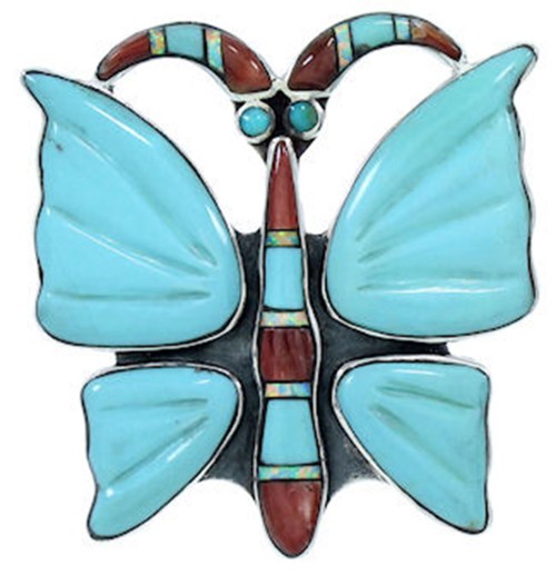 Butterfly Multicolor Southwest Large Statement Ring Size 8 YS72705