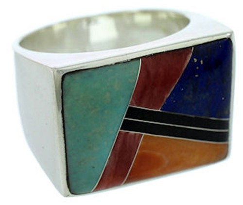 Southwestern Multicolor Silver Jewelry Ring Size 11-1/2 DW72846