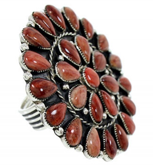 Large Statement Red Oyster Shell Southwest Ring Size 9-3/4 BW72981