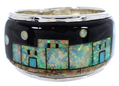Native American Design Multicolor Jewelry Ring Size 6-1/2 MW73764