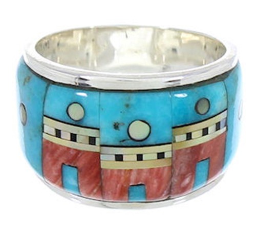 Multicolor Native American Design Jewelry Ring Size 6-1/4 YS73276