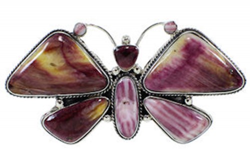 Purple Oyster Shell Large Statement Butterfly Ring Size 7 PS72850