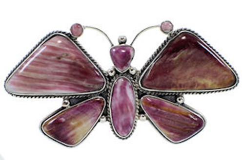 Large Statement Purple Oyster Shell Butterfly Ring Size 10 PS72853