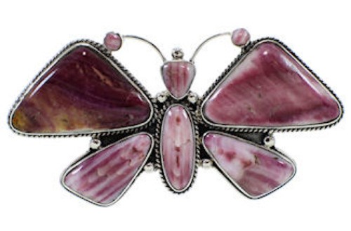 Large Statement Purple Oyster Shell Butterfly Ring Size 10 PS72867