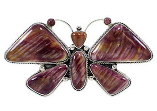 Purple Oyster Shell Large Statement Butterfly Ring Size 6-1/2 PS72872