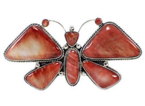 Large Statement Red Oyster Shell Butterfly Ring Size 8 PS72880