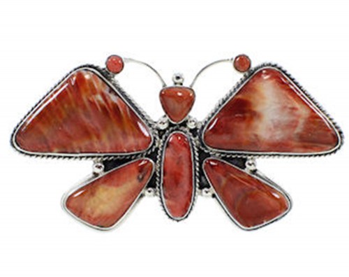 Large Statement Red Oyster Shell Butterfly Ring Size 9-1/2 PS72890