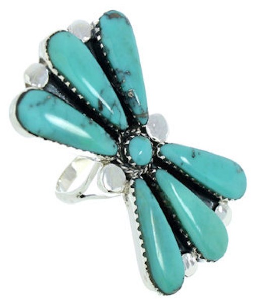 Turquoise Large Statement Piece Southwestern Ring Size 6-1/2 BW74458