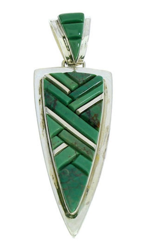 Sterling Silver Southwestern Turquoise Pendant AX23382