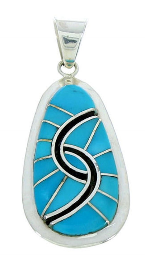 Sterling Silver Turquoise Southwestern Pendant AX23487