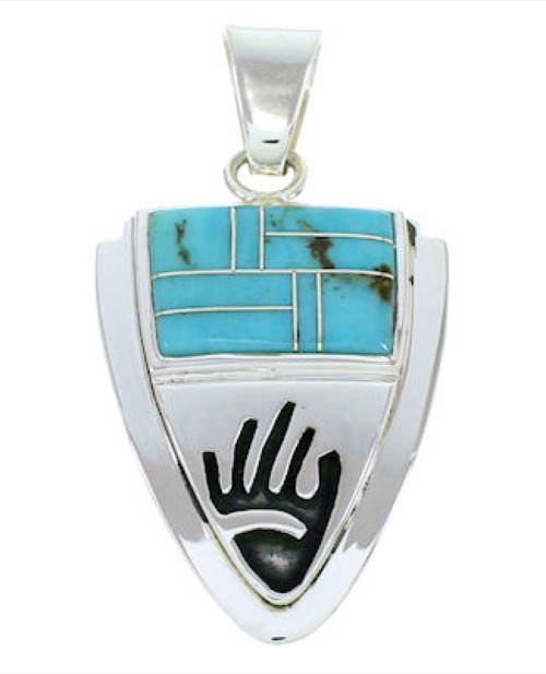 Hand Sterling Silver Turquoise Jewelry Pendant YS73201