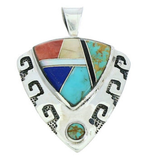 Sterling Silver Jewelry Multicolor Southwest Pendant GS75901