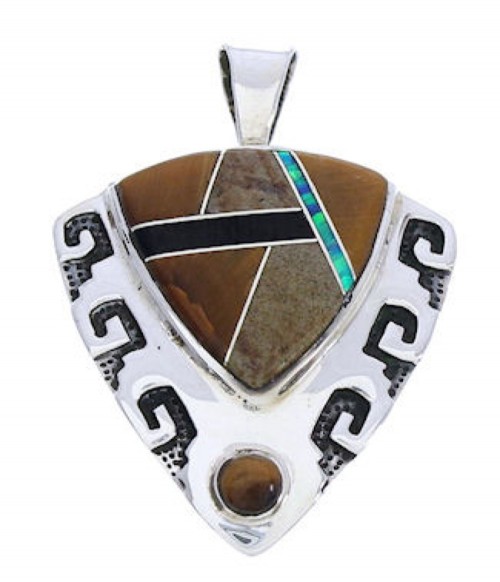 Multicolor Jewelry Southwestern Sterling Silver Pendant GS75880