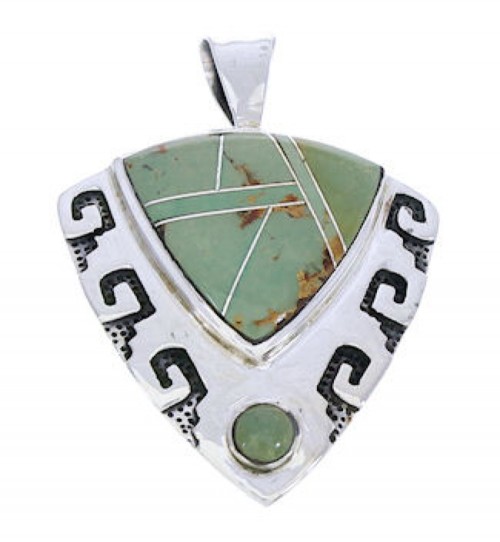 Turquoise Inlay Jewelry Southwestern Pendant GS75887