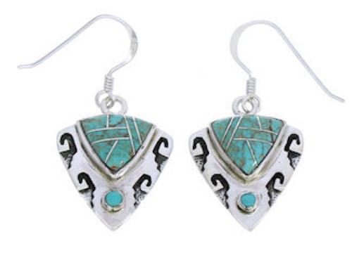 Genuine Sterling Silver Turquoise Earrings GS75831