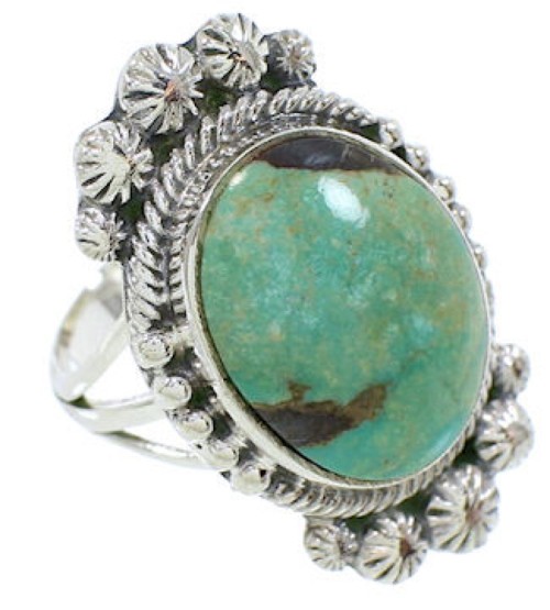 Authentic Sterling Silver Turquoise Southwest Ring Size 4-1/2 WX35403