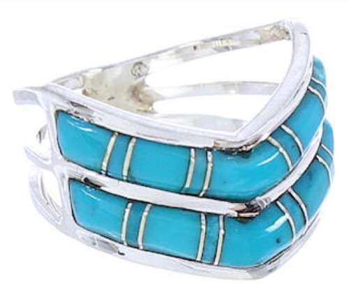 Sterling Silver Southwest Turquoise Ring Size 6-1/4 GS73794