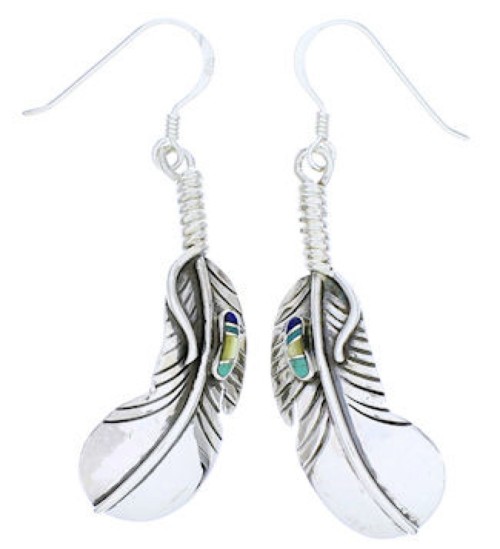 Feather Hook Earrings Multicolor Jewelry GS73508