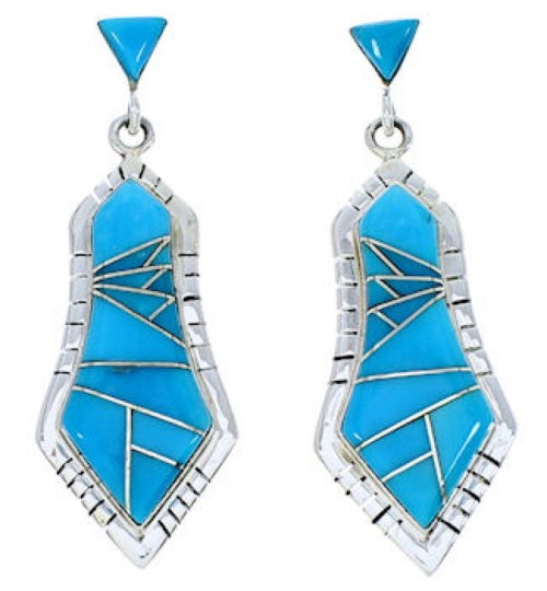 Sterling Silver Jewelry Turquoise Southwest Post Earrings MW73502