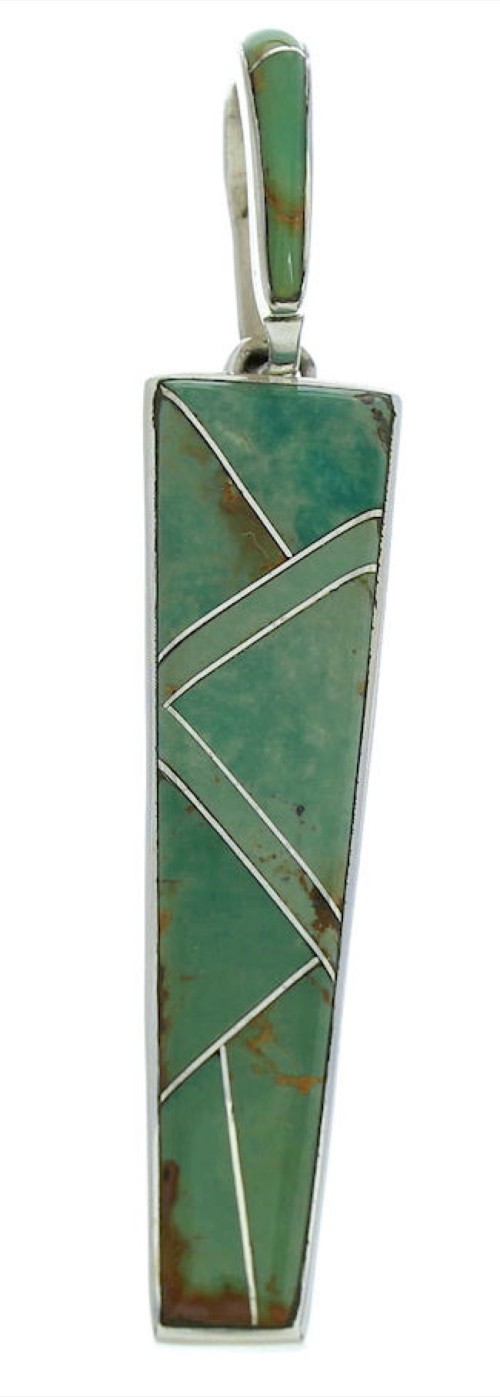 Turquoise Inlay Jewelry Slide Pendant BW76019