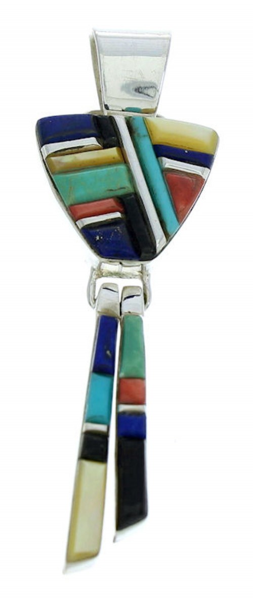Sterling Silver Multicolor Inlay Jewelry Pendant BW76048