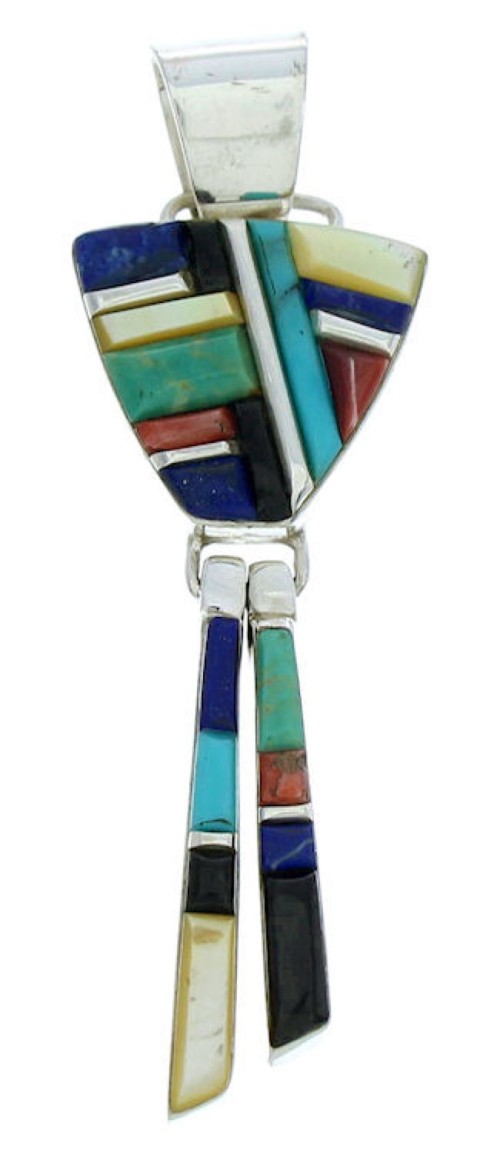 Sterling Silver Southwest Multicolor Pendant Jewelry BW76059