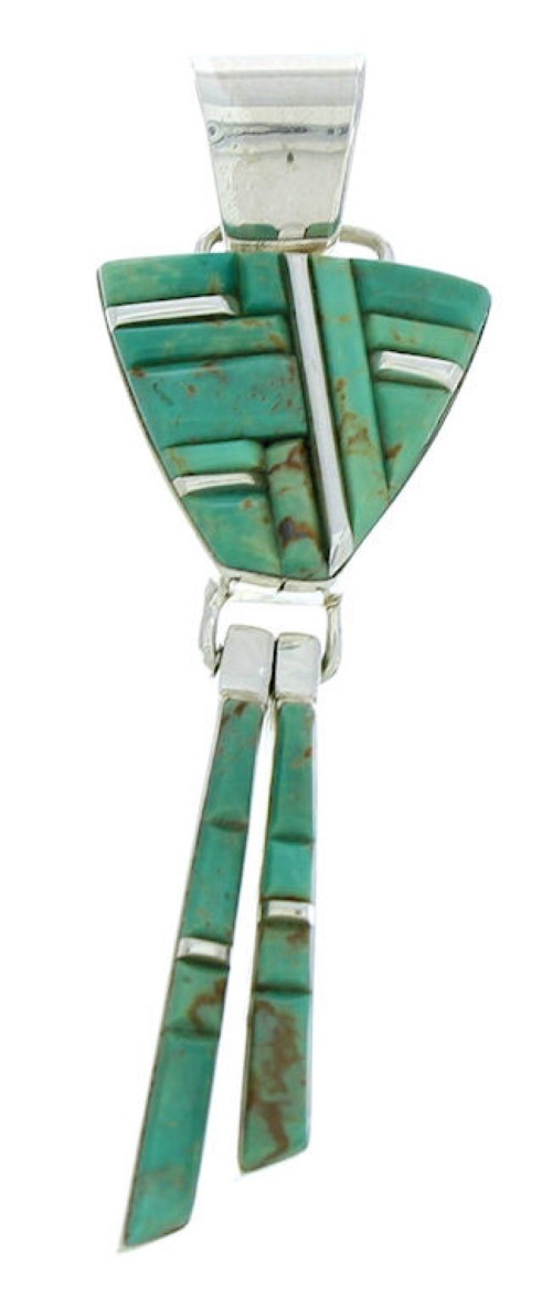 Southwestern Turquoise Inlay Jewelry Slide Pendant BW76108