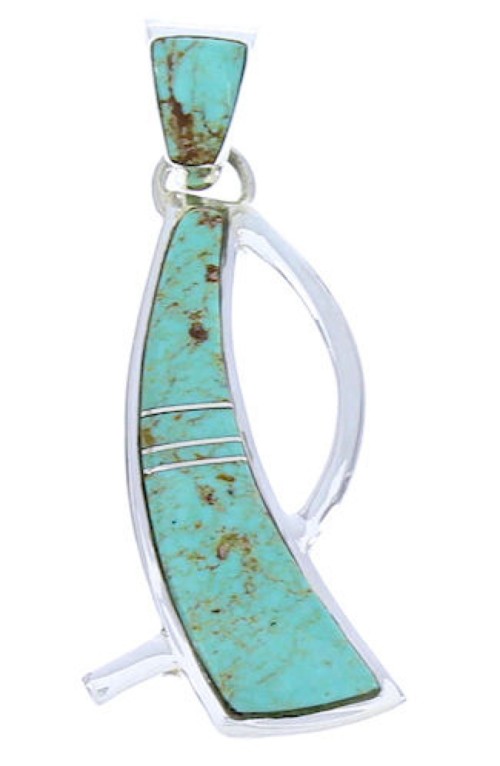 Southwest Turquoise Inlay Pendant Jewelry BW74522