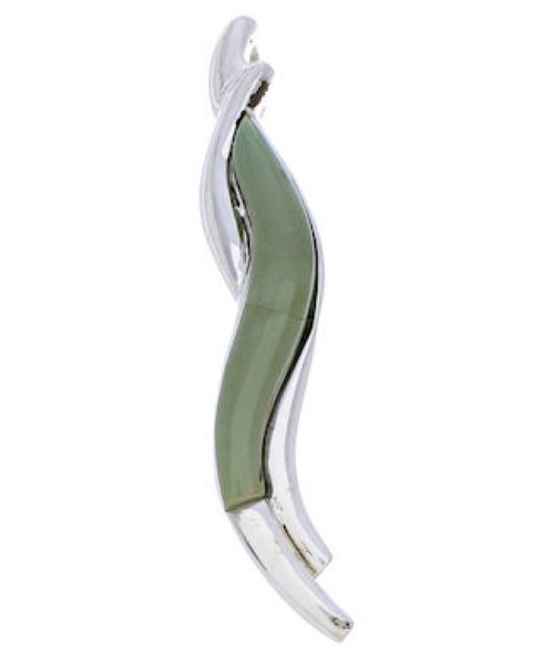 Turquoise Inlay And Silver Jewelry Southwest Slide Pendant BW75084