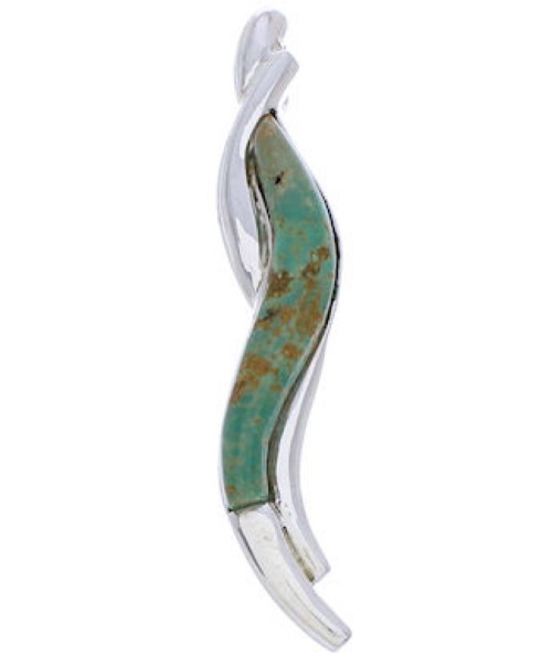 Southwest Turquoise Sterling Silver Jewelry Slide Pendant BW75094
