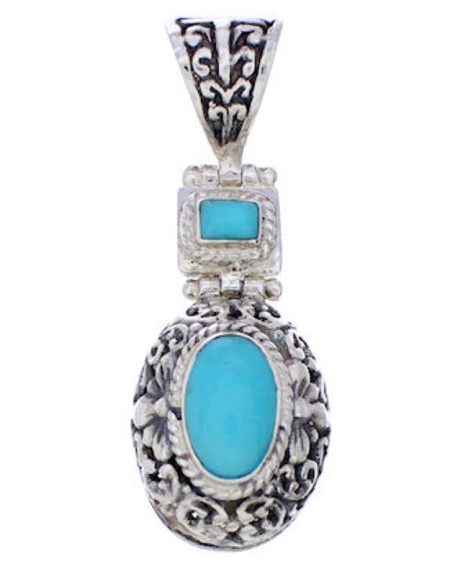 Southwest Jewelry Turquoise Silver Pendant MW75104