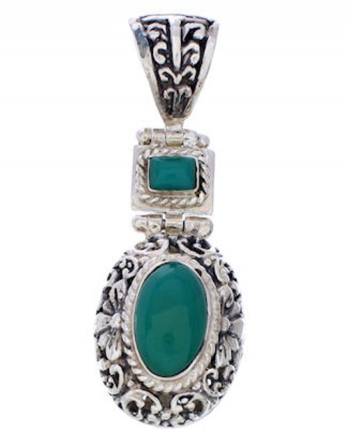 Southwest Green Agate Pendant MW75109