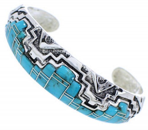 Sterling Silver Turquoise Jewelry Cuff Bracelet MX27160