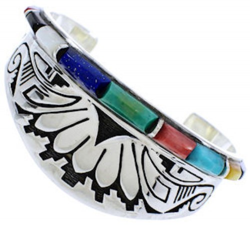 Water Wave Jewelry Multicolor Sterling Silver Cuff Bracelet MX27297