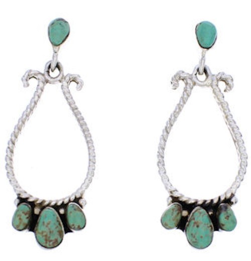 Turquoise Sterling Silver Post Earrings MW75981