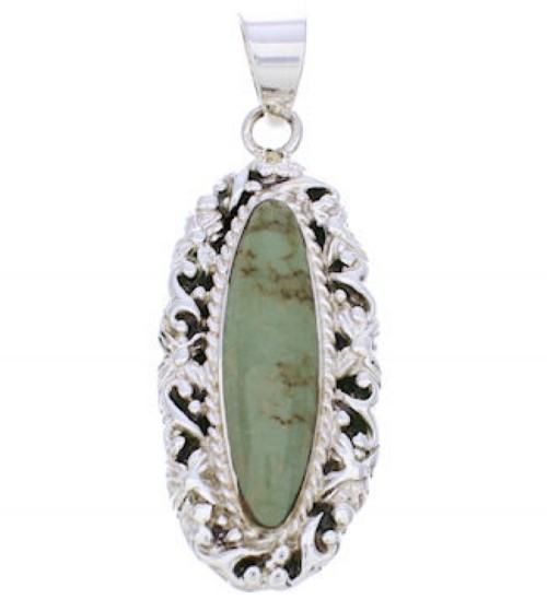 Sterling Silver Southwestern Turquoise Pendant EX29027