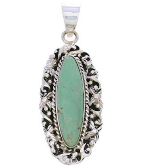 Genuine Sterling Silver Turquoise Jewelry Pendant EX29030