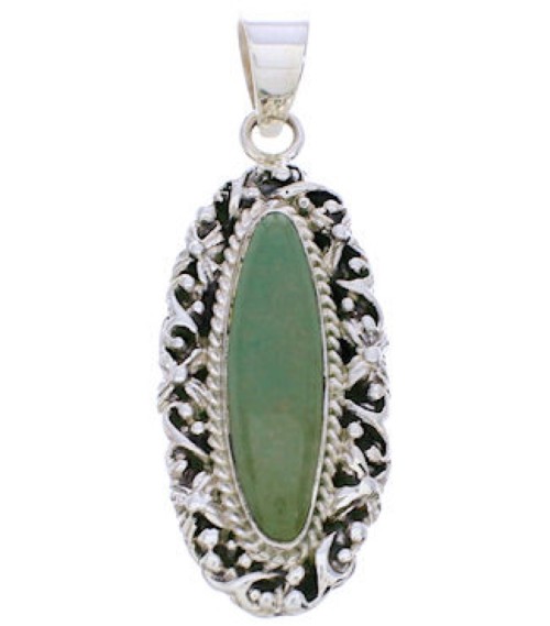 Sterling Silver And Turquoise Southwest Jewelry Pendant EX29032