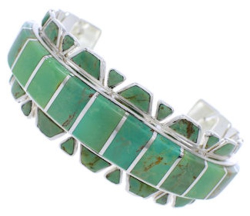 Southwest Turquoise Sterling Silver Cuff Bracelet Jewelry EX27703