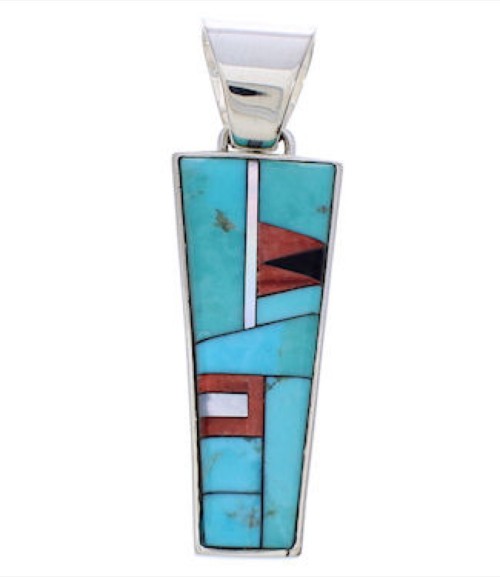 Multicolor Sterling Silver Jewelry Slide Pendant MX21976