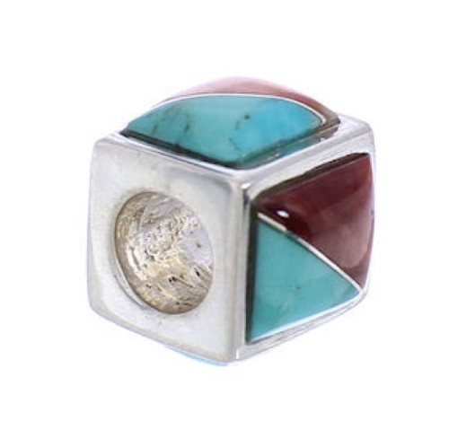 Silver Jewelry Turquoise Red Oyster Shell Bead Pendant MX22108