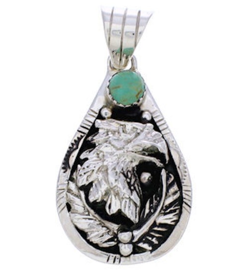 Turquoise and Silver Eagle Pendant AX23575