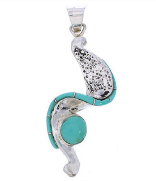 Turquoise Genuine Sterling Silver Pendant Jewelry EX28455