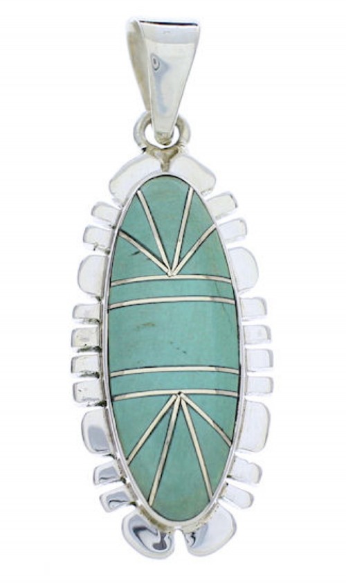 Southwest Jewelry Turquoise Sterling Silver Pendant PX30295