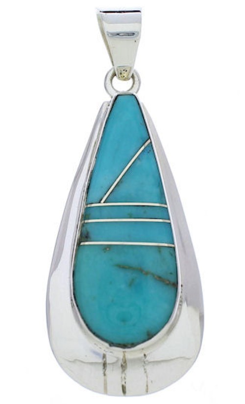 Silver Turquoise Southwest Jewelry Pendant PX30314